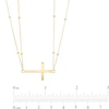 Thumbnail Image 3 of Sideways Cross Double Strand Necklace in 10K Gold