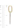 Thumbnail Image 3 of Diamond-Cut Tube Paper Clip-Style Drop Earrings in 10K Two-Tone Gold