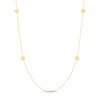 Thumbnail Image 1 of Diamond-Cut Shimmer Disc Station Necklace in 10K Gold - 24&quot;