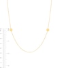 Thumbnail Image 3 of Diamond-Cut Shimmer Disc Station Necklace in 10K Gold - 24&quot;