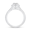 Thumbnail Image 2 of 1/2 CT. T.W. Multi-Diamond Frame Twist Shank Engagement Ring in 14K White Gold