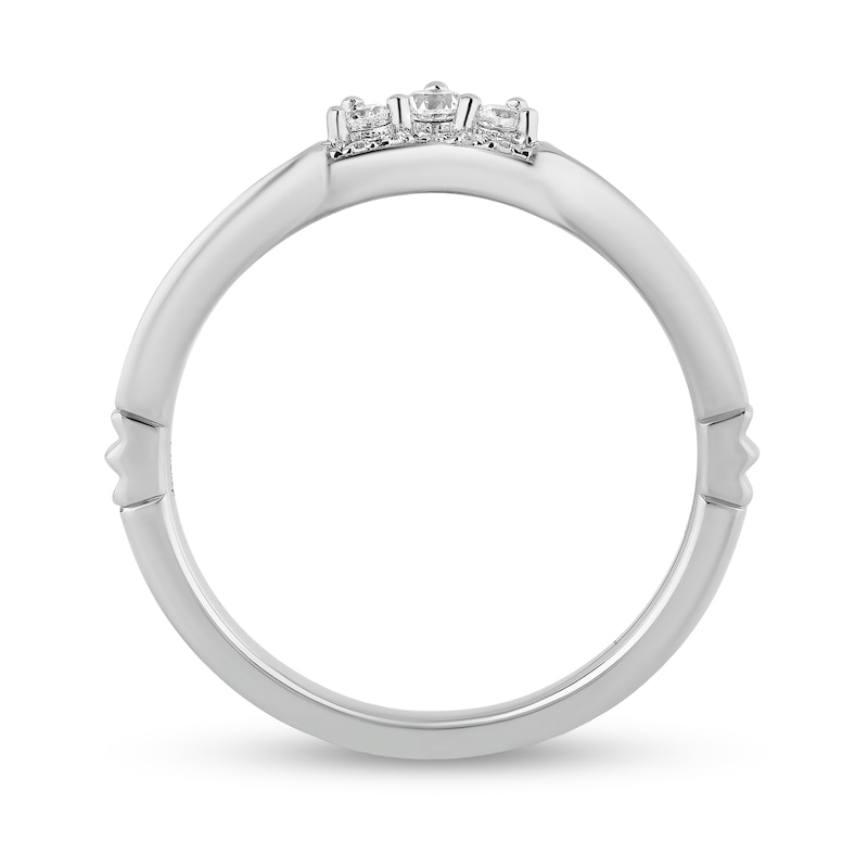 Enchanted Disney Majestic Princess 1 CT. T.W. Diamond Crown Contour Bridal Set in 14K White Gold