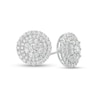 Thumbnail Image 1 of 2 CT. T.W. Multi-Diamond Double Frame Stud Earrings in 10K White Gold