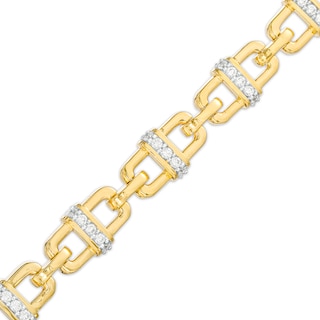 Tateossian Men's Diamond Giza Yellow Gold Clasp Leather Bracelet –  Upscaleman