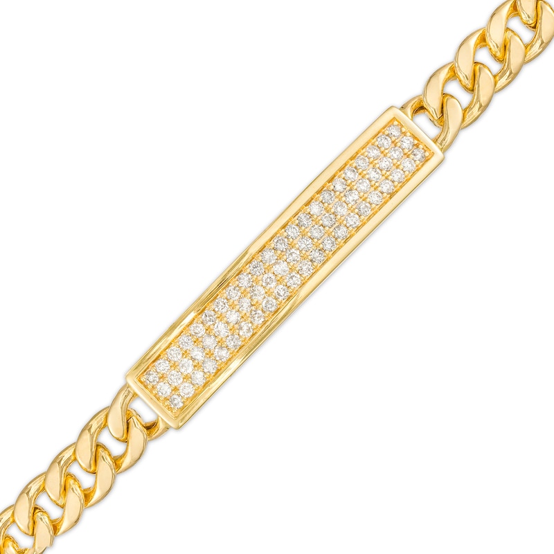 Men's 2-7/8 Ct. T.W. Diamond Double Row Curb Chain