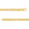 Thumbnail Image 2 of Men's 1 CT. T.W. Diamond Curved ID Curb Chain Bracelet in 10K Gold – 8.5"