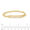 Thumbnail Image 3 of Men's 1 CT. T.W. Diamond Curved ID Curb Chain Bracelet in 10K Gold – 8.5"