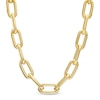 Thumbnail Image 1 of 2.5mm Paper Clip Link Chain Necklace in Hollow 10K Gold - 20&quot;