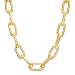 2.5mm Paper Clip Link Chain Necklace in Hollow 10K Gold - 20&quot;
