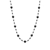 Thumbnail Image 0 of Alternating Onyx Bead Station Necklace in Sterling Silver - 36"