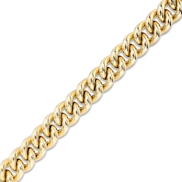 Italian Gold 4.0mm Curb Chain Bracelet in Hollow 14K Gold – 8.5&quot;