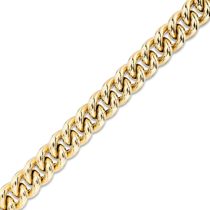 Main Image 1 of Italian Gold 4.0mm Curb Chain Bracelet in Hollow 14K Gold – 8.5&quot;