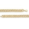 Thumbnail Image 3 of Italian Gold 4.0mm Curb Chain Bracelet in Hollow 14K Gold – 8.5&quot;