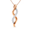 Thumbnail Image 0 of 1/3 CT. T.W. Diamond Twist Pendant in 14K Two-Tone Gold