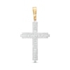 Thumbnail Image 1 of Men's 1-1/4 CT. T.W. Certified Lab-Created Diamond Cross Necklace Charm in 14K Gold (F/SI2)