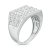 Thumbnail Image 3 of Men's 2-1/2 CT. T.W. Certified Lab-Created Diamond Triple Row Ring in 14K White Gold (F/SI2)