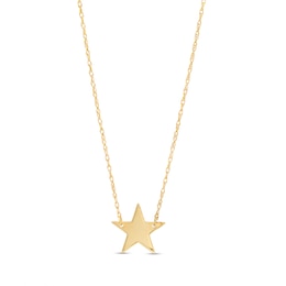 Mini Star Disc Necklace in 14K Gold