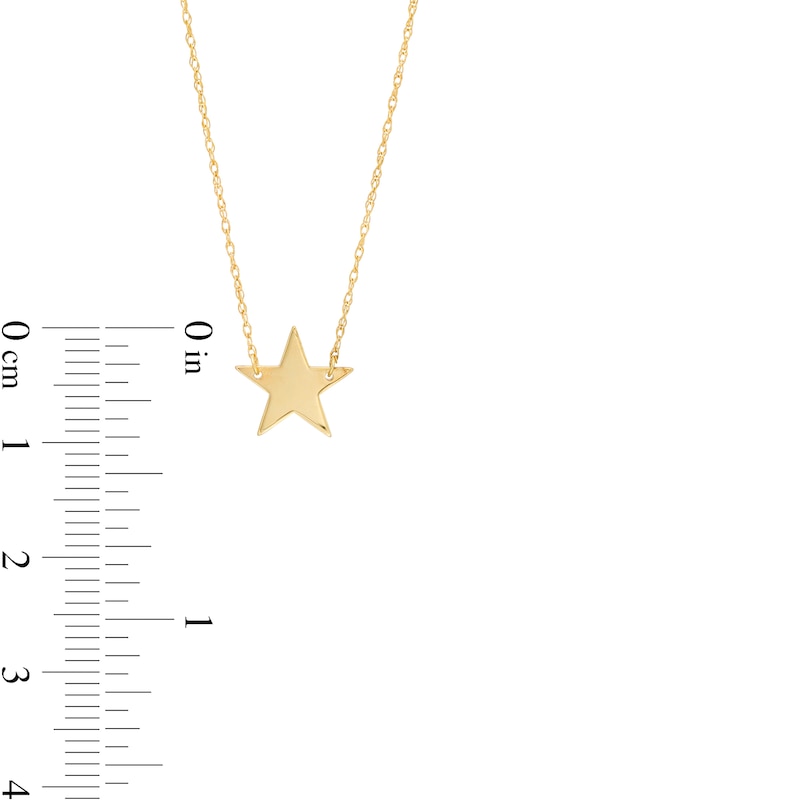 Main Image 4 of Mini Star Disc Necklace in 14K Gold