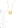 Thumbnail Image 4 of Mini Cut-Out Heart &quot;LOVE&quot; Disc Necklace in 14K Gold