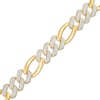 Thumbnail Image 0 of Men's 1-1/2 CT. T.W. Diamond Figaro Chain Bracelet in 10K Gold – 8.5"