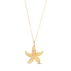 Thumbnail Image 0 of Polished and Beaded Starfish Pendant in 10K Gold – 17"
