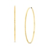 Thumbnail Image 1 of 50.0mm Diamond-Cut Continuous Tube Hoop Earrings in 10K Gold