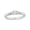 Thumbnail Image 1 of 1/10 CT. T.W. Diamond Three Stone Promise Ring in 10K White Gold