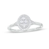 Thumbnail Image 1 of 1/5 CT. T.W. Multi-Diamond Oval Frame Promise Ring in 10k White Gold