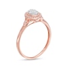 Thumbnail Image 3 of 1/5 CT. T.W. Multi-Diamond Oval Frame Promise Ring in 10K Rose Gold