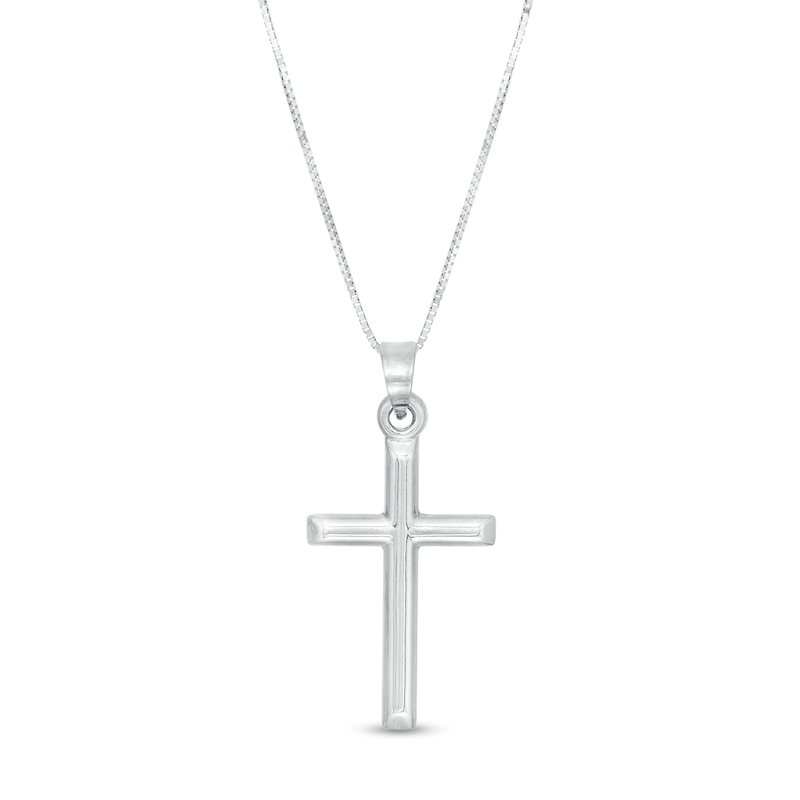 Barrel Cross Pendant in 14K White Gold | Zales Outlet