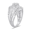 Thumbnail Image 2 of 1-1/2 CT. T.W. Multi-Diamond Multi-Row Ring in 10K White Gold