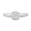 Thumbnail Image 4 of 1/3 CT. T.W. Diamond Frame Engagement Ring in 10K White Gold