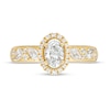 Thumbnail Image 3 of Vera Wang Love Collection 1 CT. T.W. Oval Diamond Frame Engagement Ring in 14K Gold