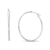 Thumbnail Image 1 of 28.0mm Tube Hoop Earrings in 14K White Gold