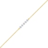 Thumbnail Image 1 of 1/8 CT. T.W. Diamond Five Stone Anklet in 10K Gold - 10&quot;