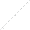 Thumbnail Image 0 of 1/10 CT. T.W. Five Stone Station Anklet in Sterling Silver - 10"