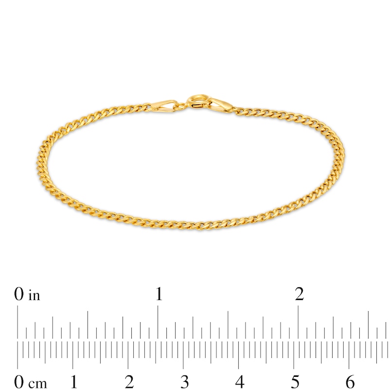 Child's 2.2mm Cuban Curb Chain Bracelet in Hollow 14K Gold – 6.0"