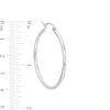 Thumbnail Image 3 of 35.0mm Tube Hoop Earrings in 14K White Gold