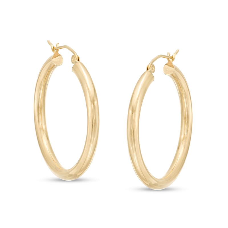 Main Image 1 of 30.0mm Tube Hoop Earrings in 14K Gold