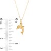 Thumbnail Image 2 of Child's Mini Dolphin Dangle Pendant in 14K Gold - 13&quot;