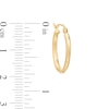 Thumbnail Image 3 of 14.0mm Oval Tube Hoop Earrings in 14K Gold