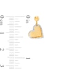 Thumbnail Image 3 of Diamond-Cut Layered Outline Tilted Heart Drop Earrings in 14K Two-Tone Gold