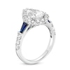 Thumbnail Image 3 of Vera Wang Love Collection 2-1/6 CT. T.W. Pear-Shaped Certified Lab-Created Diamond Frame Engagement Ring in 14K White Gold (F/VS2)