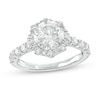 Thumbnail Image 1 of TRUE Lab-Created Diamonds by Vera Wang Love 2-1/3 CT. T.W. Flower Frame Engagement Ring in 14K White Gold (F/VS2)