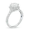 Thumbnail Image 3 of TRUE Lab-Created Diamonds by Vera Wang Love 2-1/3 CT. T.W. Flower Frame Engagement Ring in 14K White Gold (F/VS2)