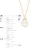 Thumbnail Image 3 of 6.0mm Freshwater Cultured Pearl and 1/20 CT. T.W Diamond Pendant in 10K Gold