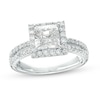 Thumbnail Image 1 of TRUE Lab-Created Diamonds by Vera Wang Love 2 CT. T.W. Square Frame Engagement Ring in 14K White Gold (F/VS2)