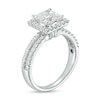 Thumbnail Image 3 of TRUE Lab-Created Diamonds by Vera Wang Love 2 CT. T.W. Square Frame Engagement Ring in 14K White Gold (F/VS2)