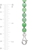 Thumbnail Image 2 of 6.0-10.0mm Dyed Jade Graduated Strand Necklace in Sterling Silver – 20&quot;