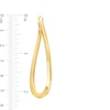 Thumbnail Image 2 of 3.0mm Wavy Flat Oval Tube Hoop Earrings in 14K Gold